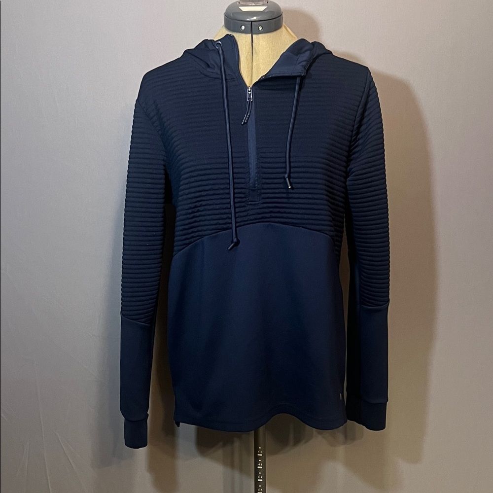 Apana Blue Quarter Zip Hoodie Women’s Small Athleisure Pullover